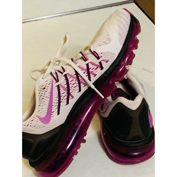 Nike Air Max 2015 Running Shoes White and Purple 698903-160 Women's Size 9 - Picture 5 of 8